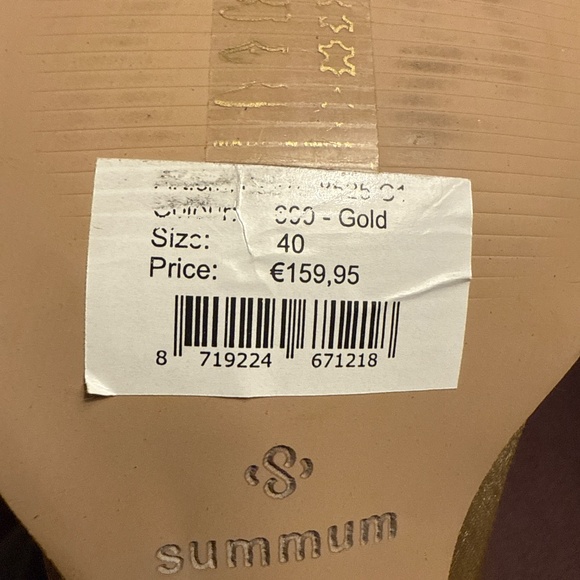 gold lamé leather ankle boots - Picture 5 of 5